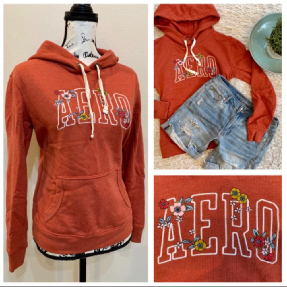 Aeropostale Hoodie Pullover Sweatshirt Boho Top